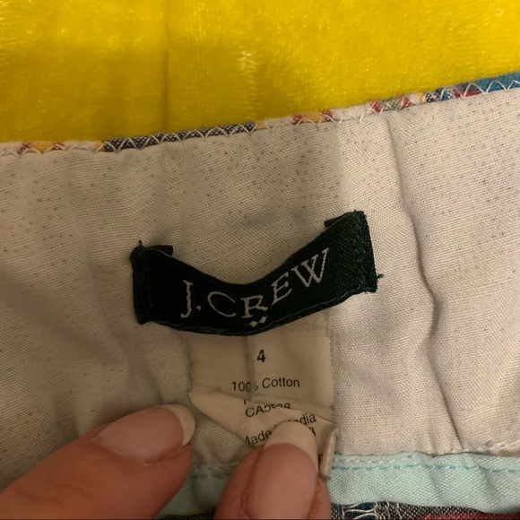 J. Crew 4 plaid madras mini skirt Euc - Picture 3 of 3